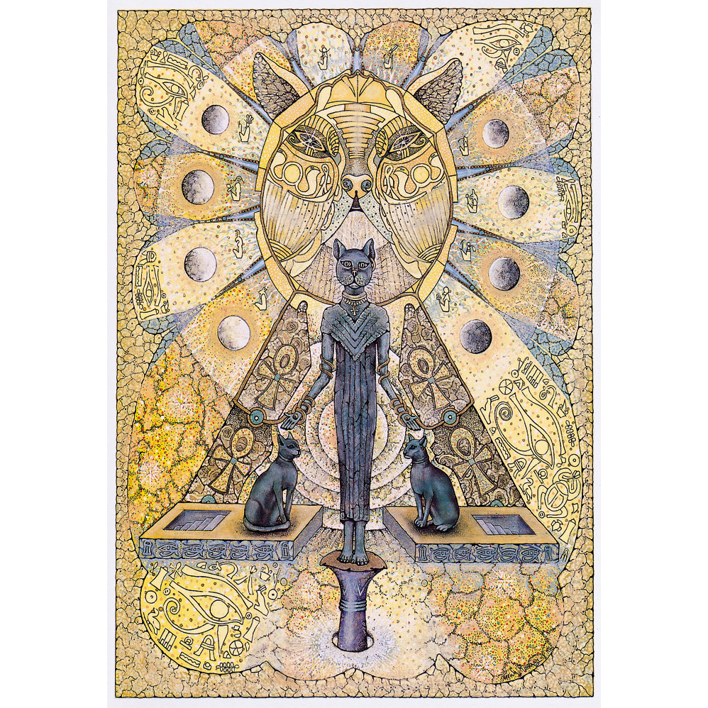 Bast - Pack of 6 Enchanted Dreams Blank Greetings Card (1108