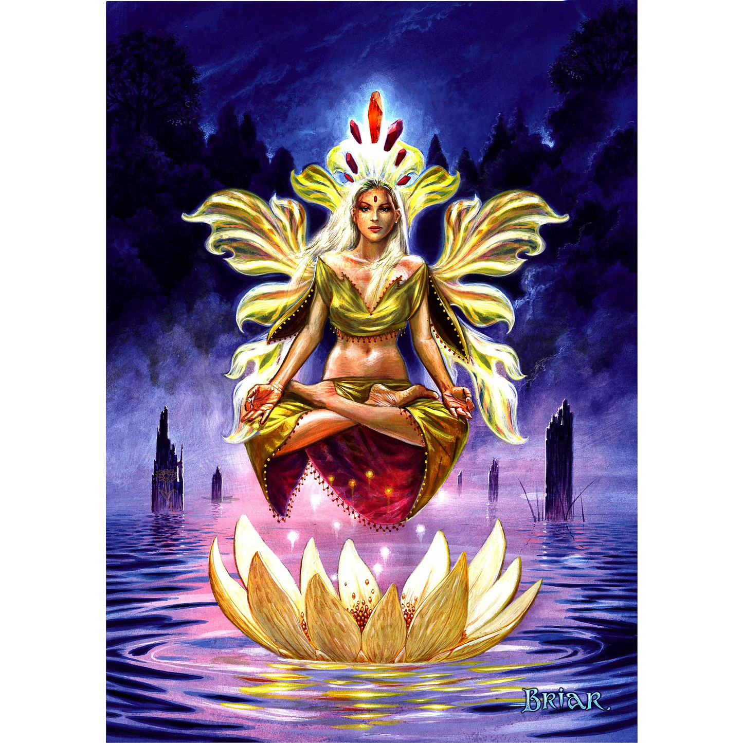 Venus of the Lotus (ART17) - Imagus Print A4 Image in A3 Mount