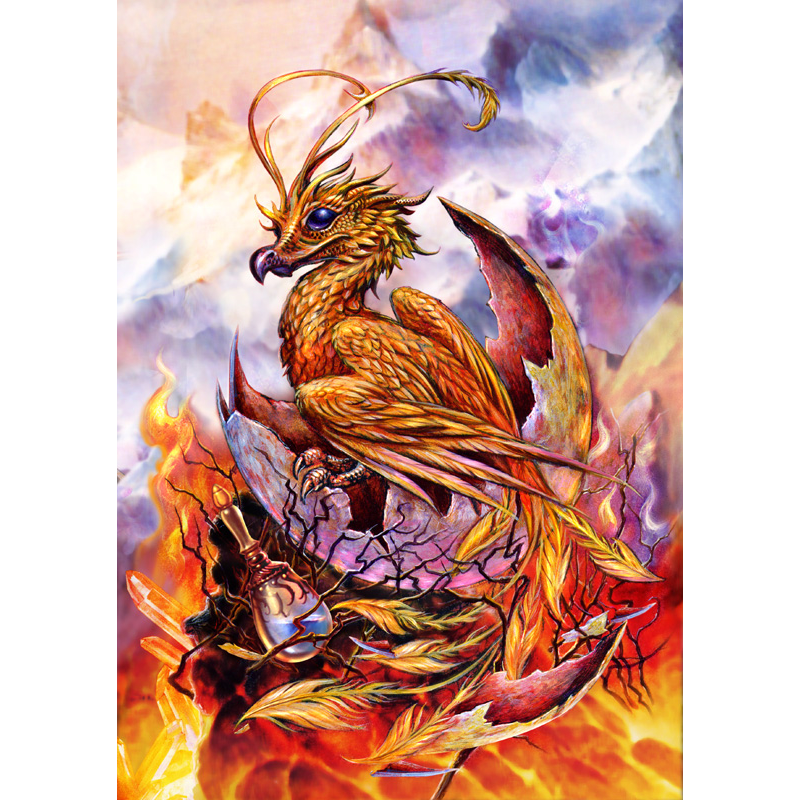 Birth of A Phoenix (ART51) - Imagus Print A4 Image in A3 Mount