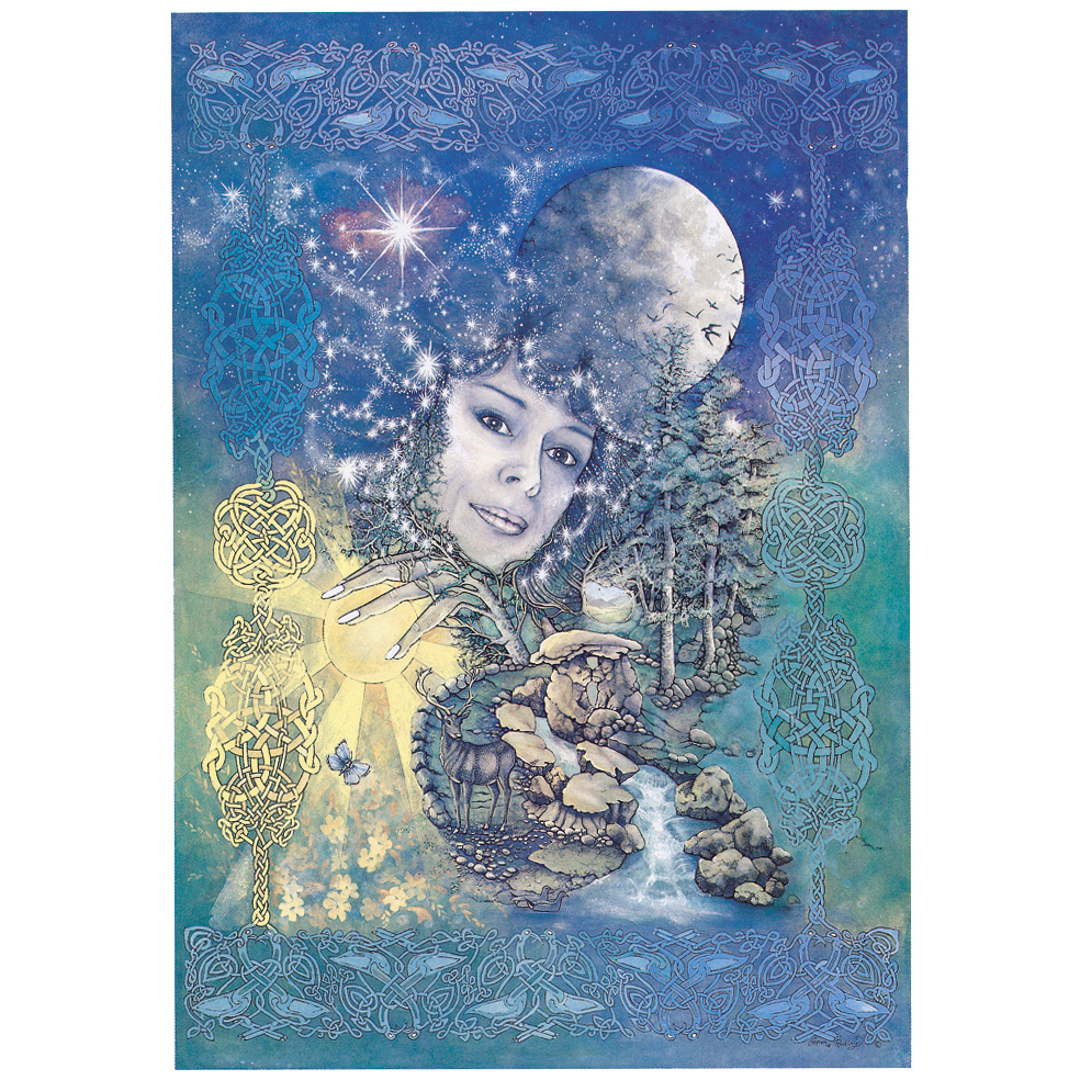 Moon Goddess - Pack of 6 Enchanted Dreams Blank Greetings Card (1105)