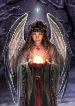 Yuletide Angel (AN12) 6 x Blank / Yule Greetings Cards