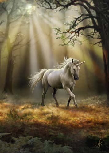 Glimpse of a Unicorn (AN30) 6 x Blank Greetings Cards