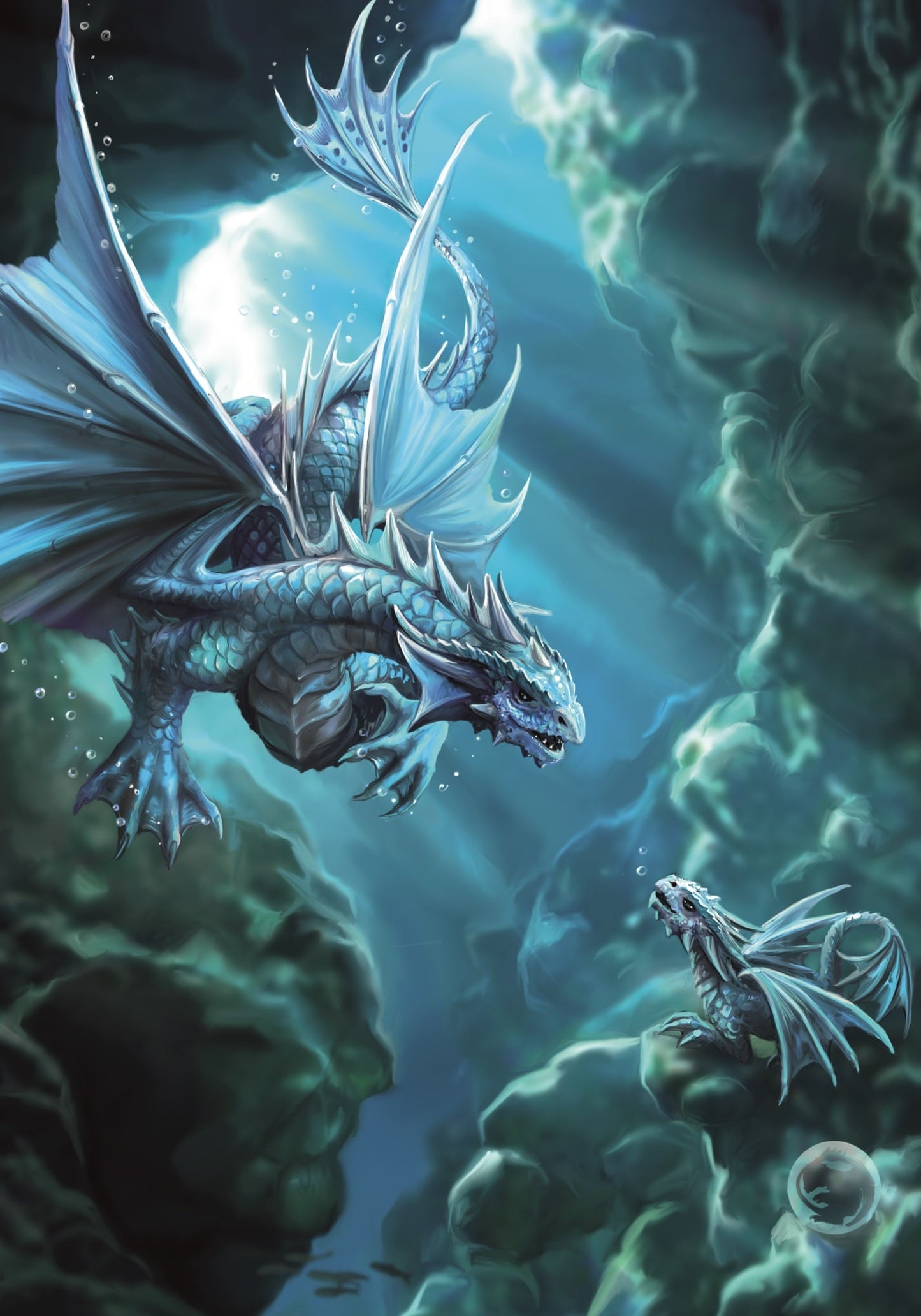 Water Dragon (AN72) 6 x Blank Greetings Cards