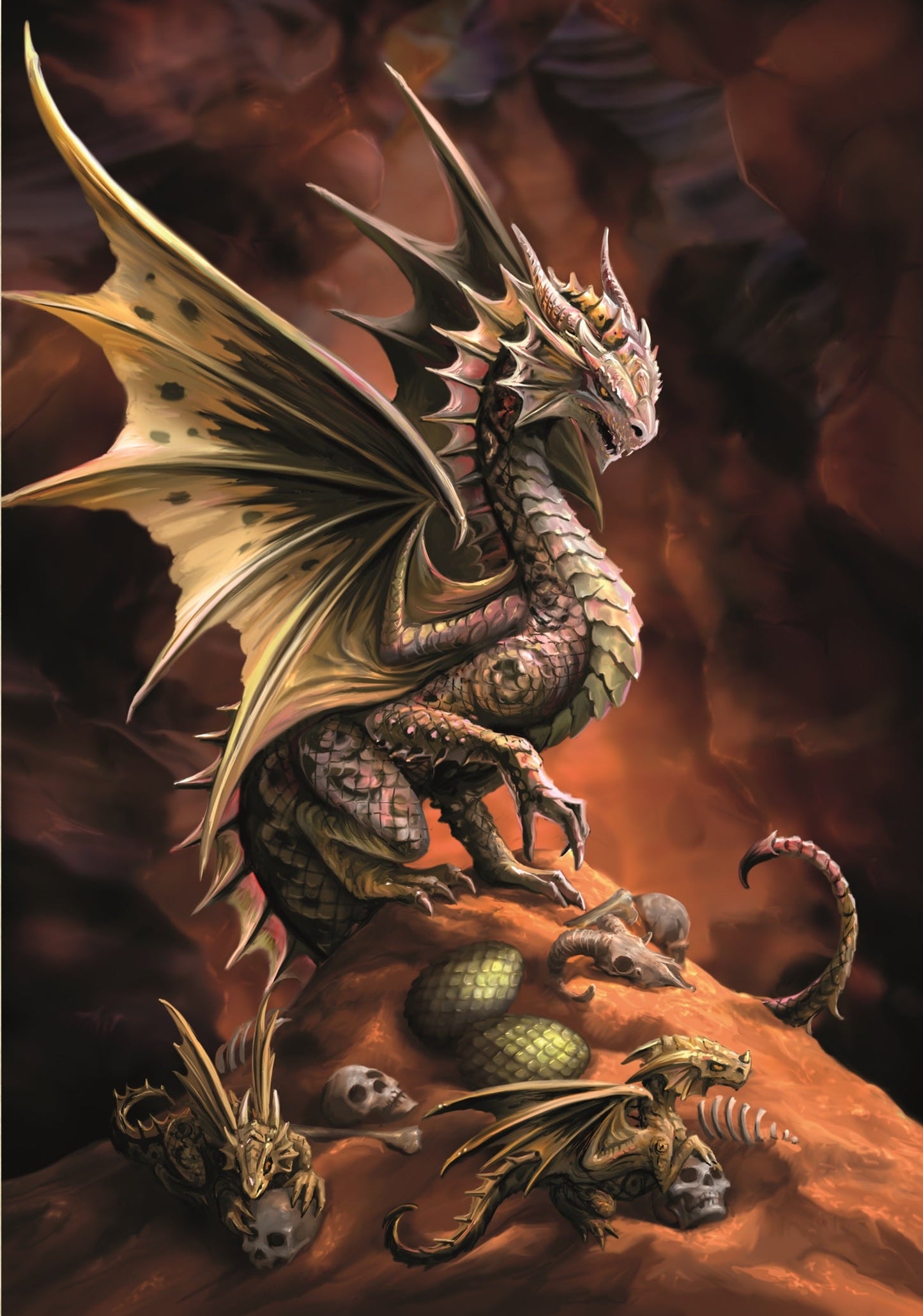 Desert Dragon (AN74) 6 x Blank Greetings Cards