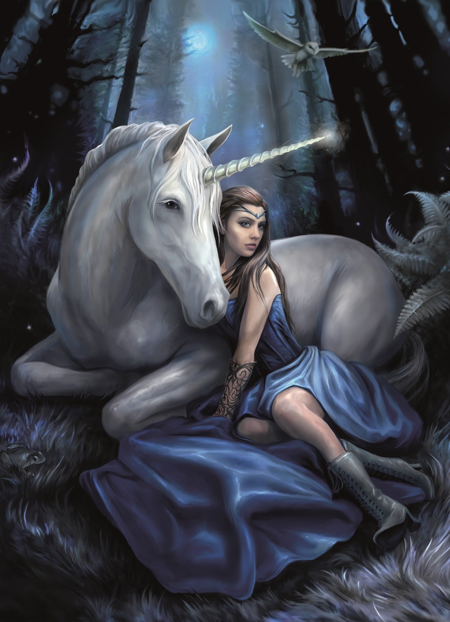 Blue Moon (AN80) 6 x Blank Greetings Cards