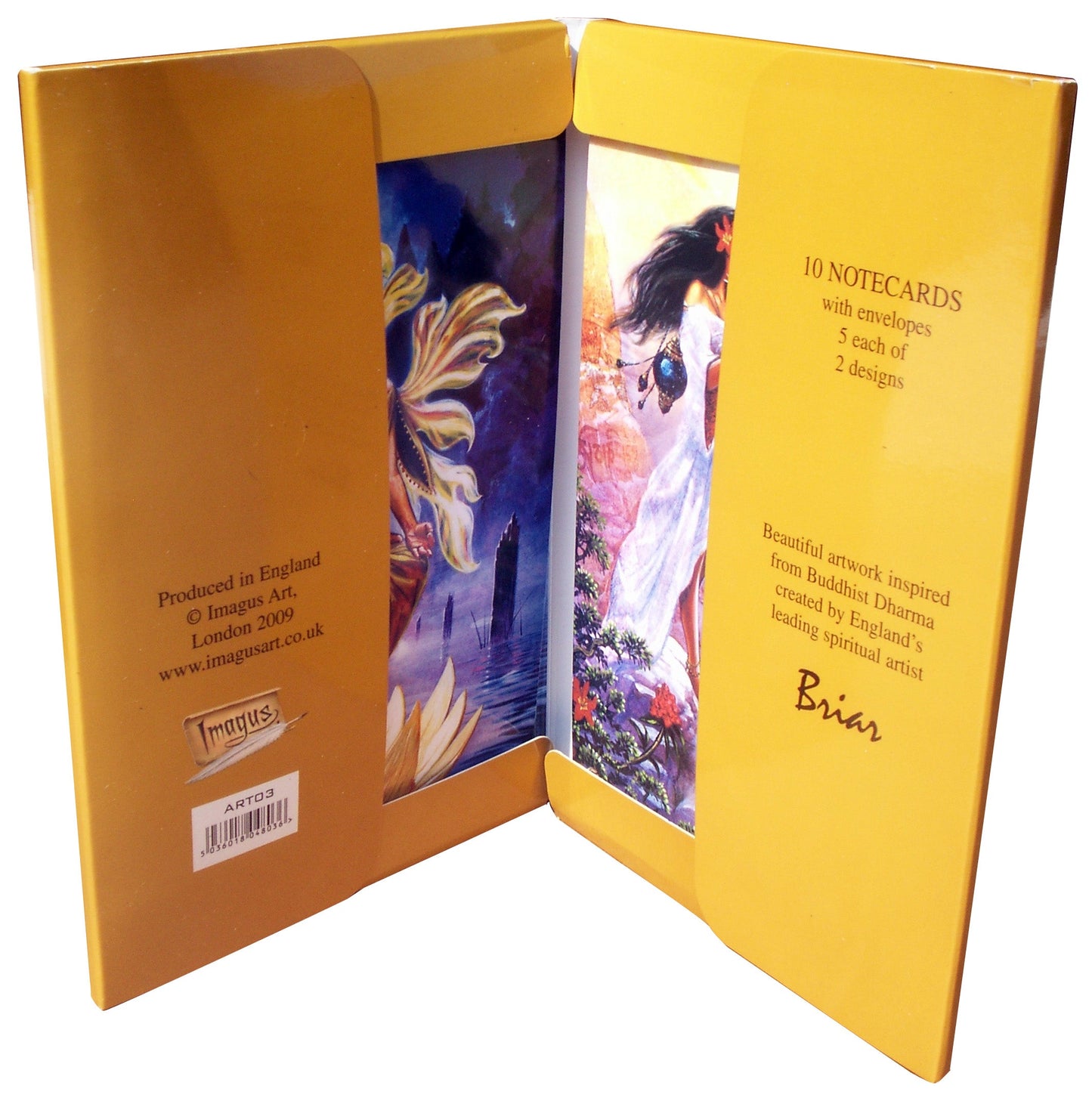 Venus of Lotus/Buddha of Mountains Set of 10 Notecards by Briar (ART03)