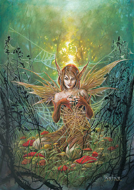 The Cobweb Fairy (ART21) - Imagus Print A4 Image in A3 Mount