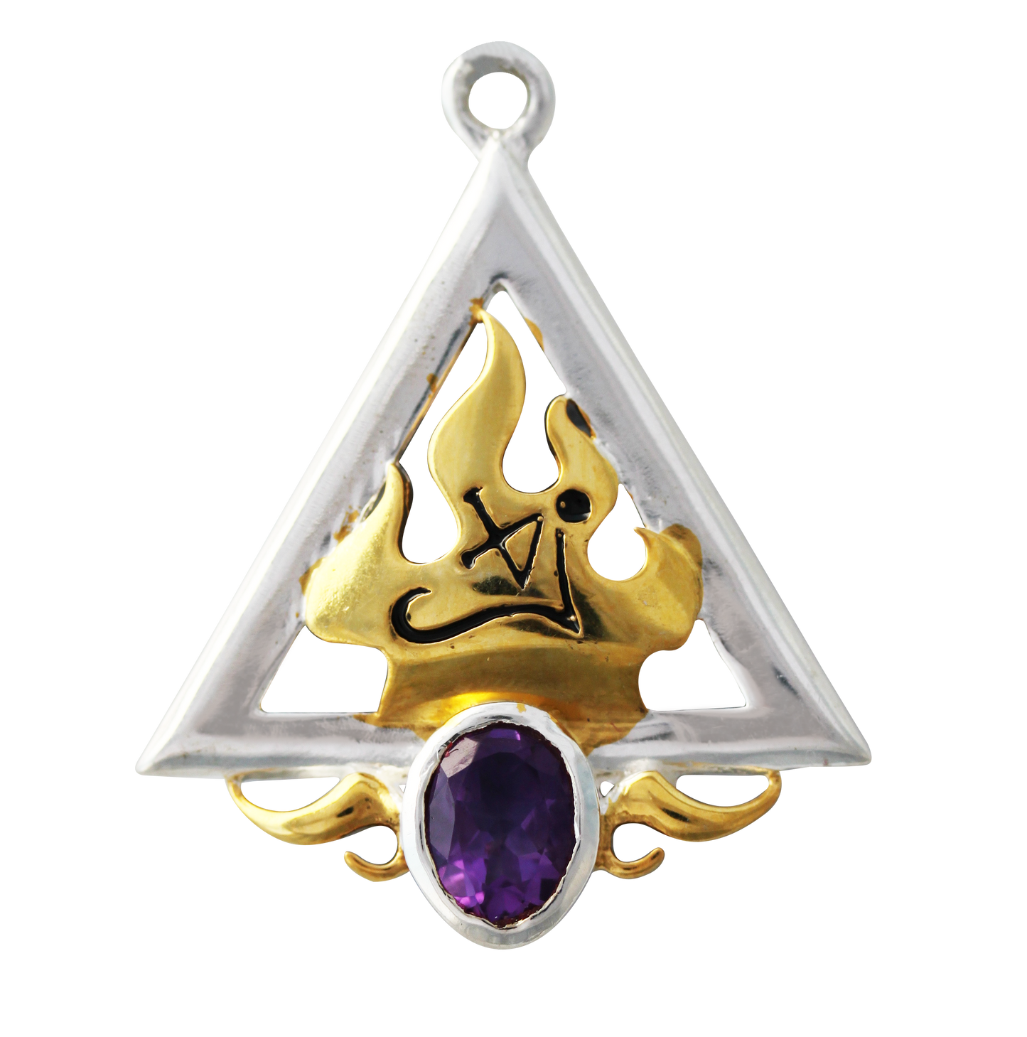 Cassiellum (BG05) 925 Sterling Silver Pendant Necklace with Amethyst