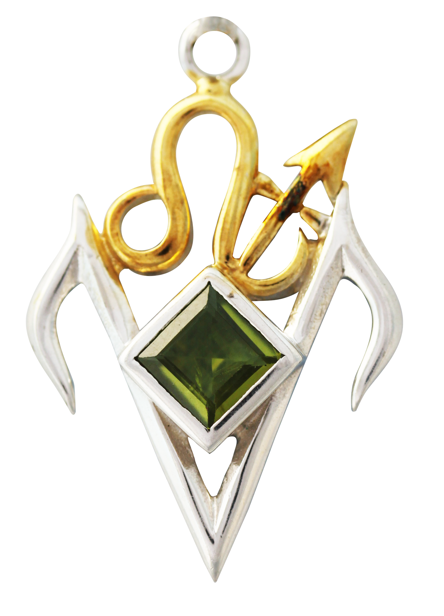 Libera (BG06) 925 Sterling Silver Pendant Necklace with Peridot