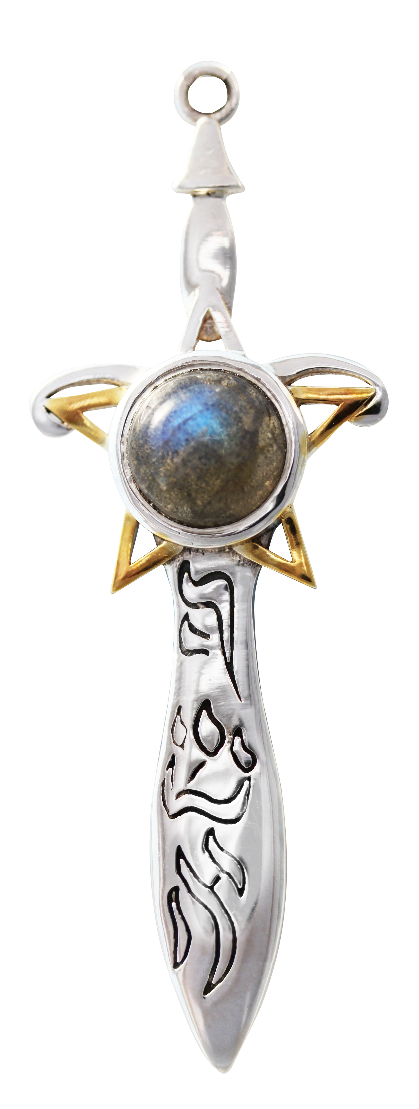 Ashshaph (BG12) 925 Sterling Silver Pendant Necklace with Labradorite