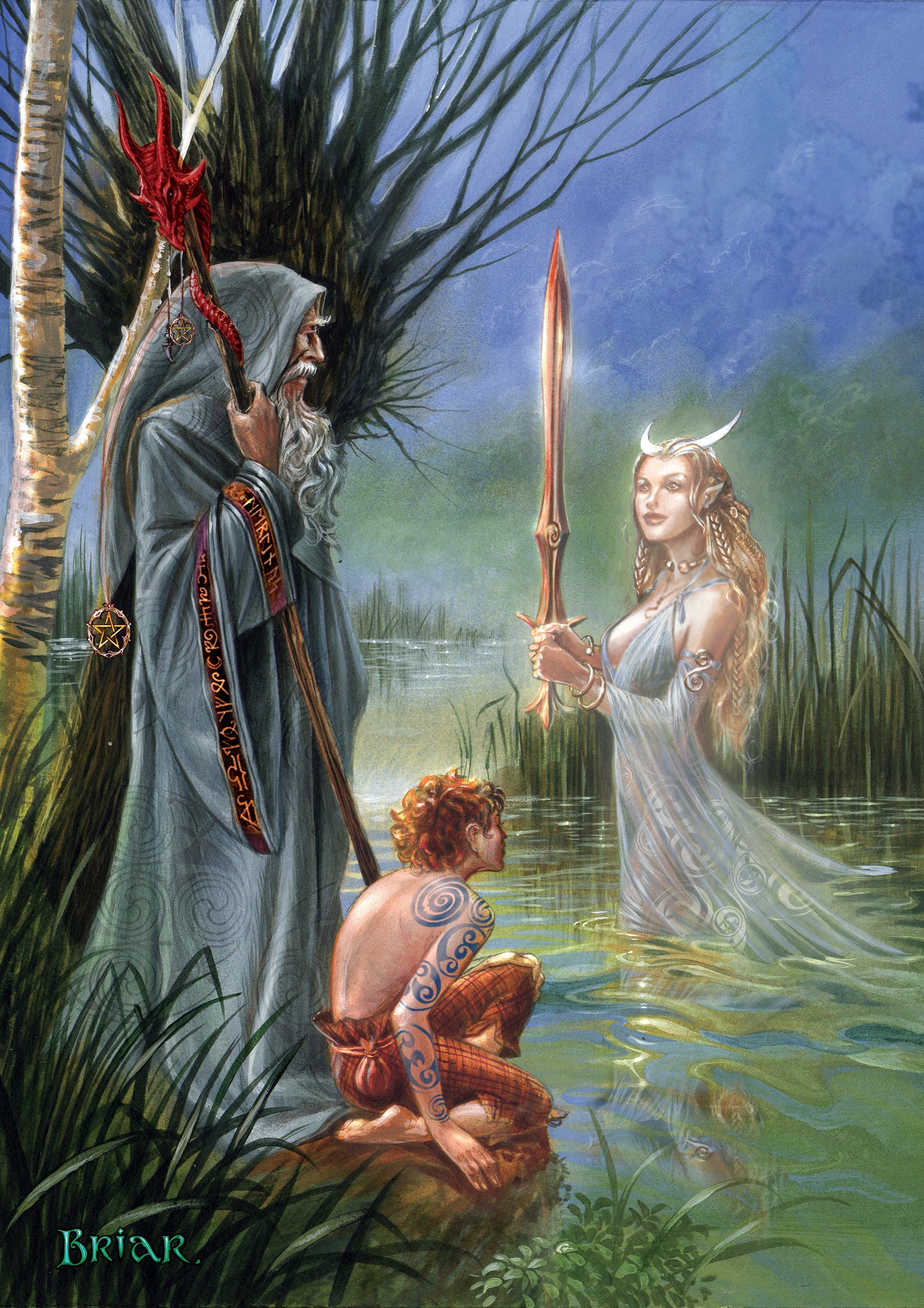 Lady Of The Lake (BM20) 6 x Blank Greetings Cards