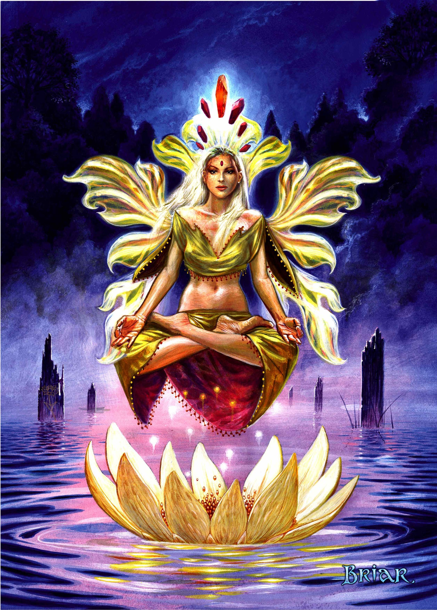 Venus Of The Lotus (BM29) 6 x Blank Greetings Cards