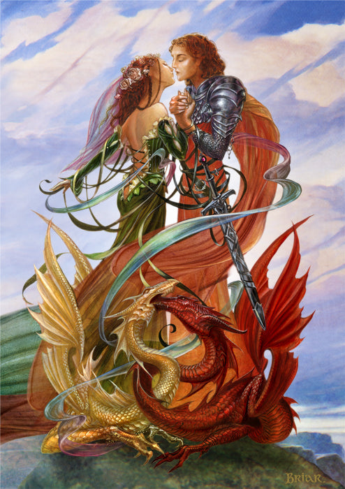 Dragon Handfasting (BM85) 6 x Blank Greetings Cards