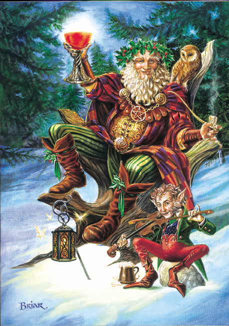 Festive Druid (BY07) 6 x Yule Greetings Cards