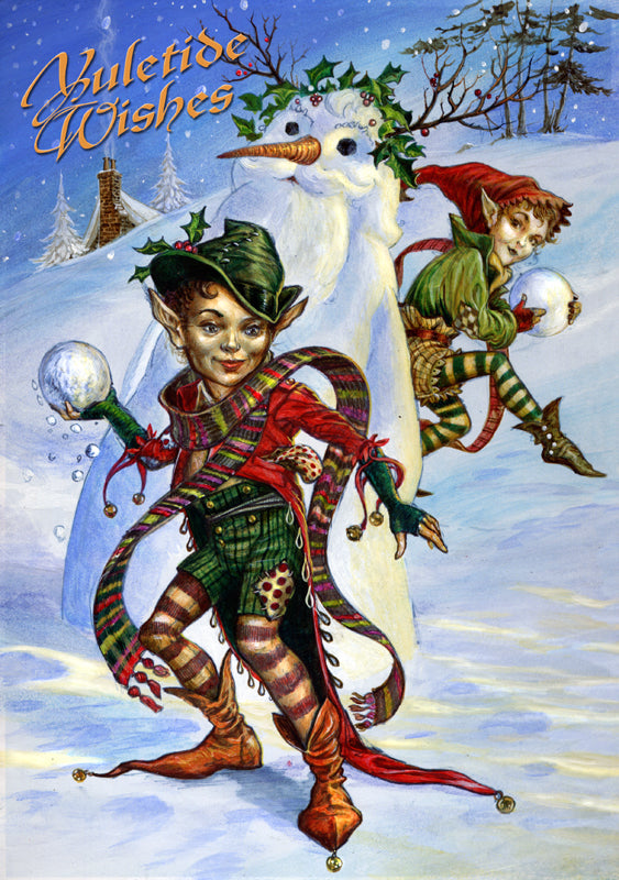 Snow Sprites (BY18) 6 x Yule Greetings Cards