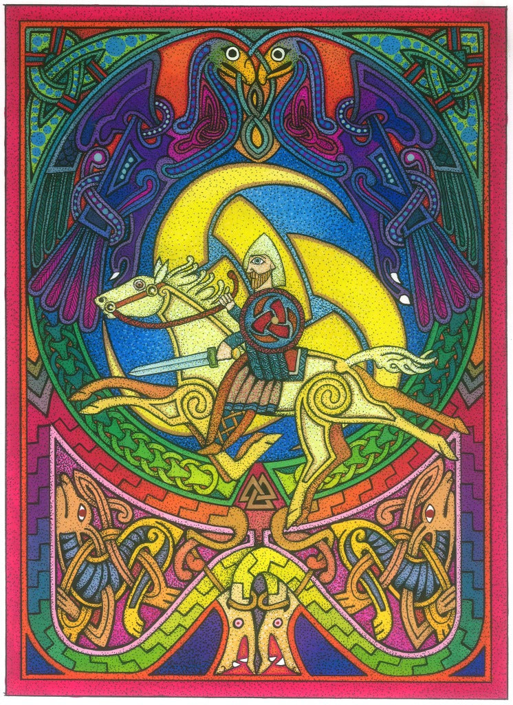 Odin - Pack of 6 Blank Greetings Card with Envelope (CD17)