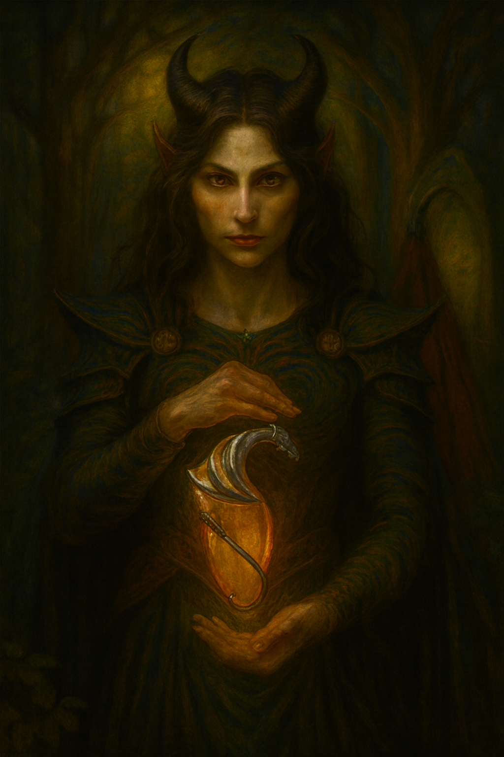 Basking Draca (CK06) Dragon Pendant Necklace