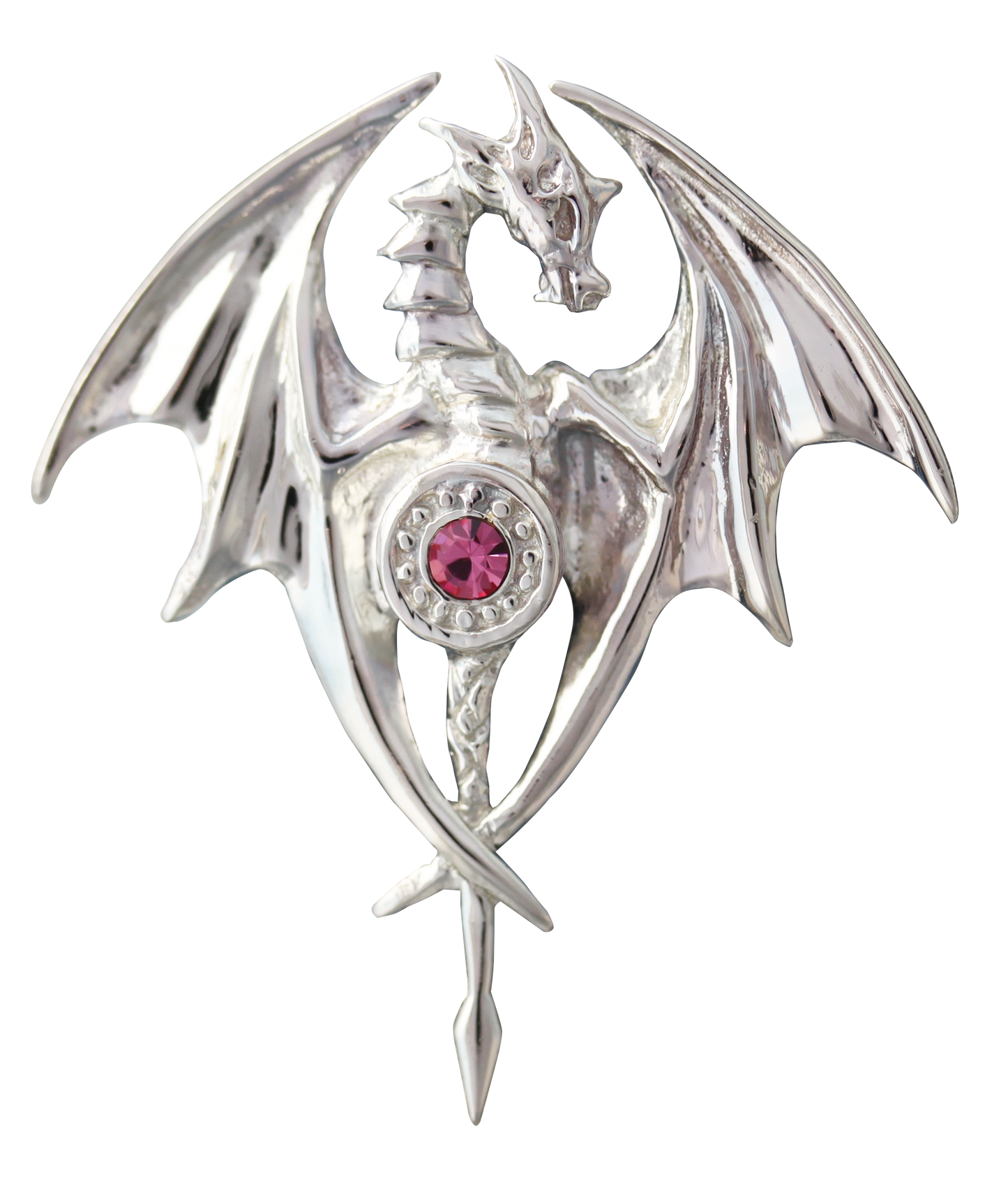 Dragon Goddess (COM09) 925 Sterling Silver Pendant Necklace