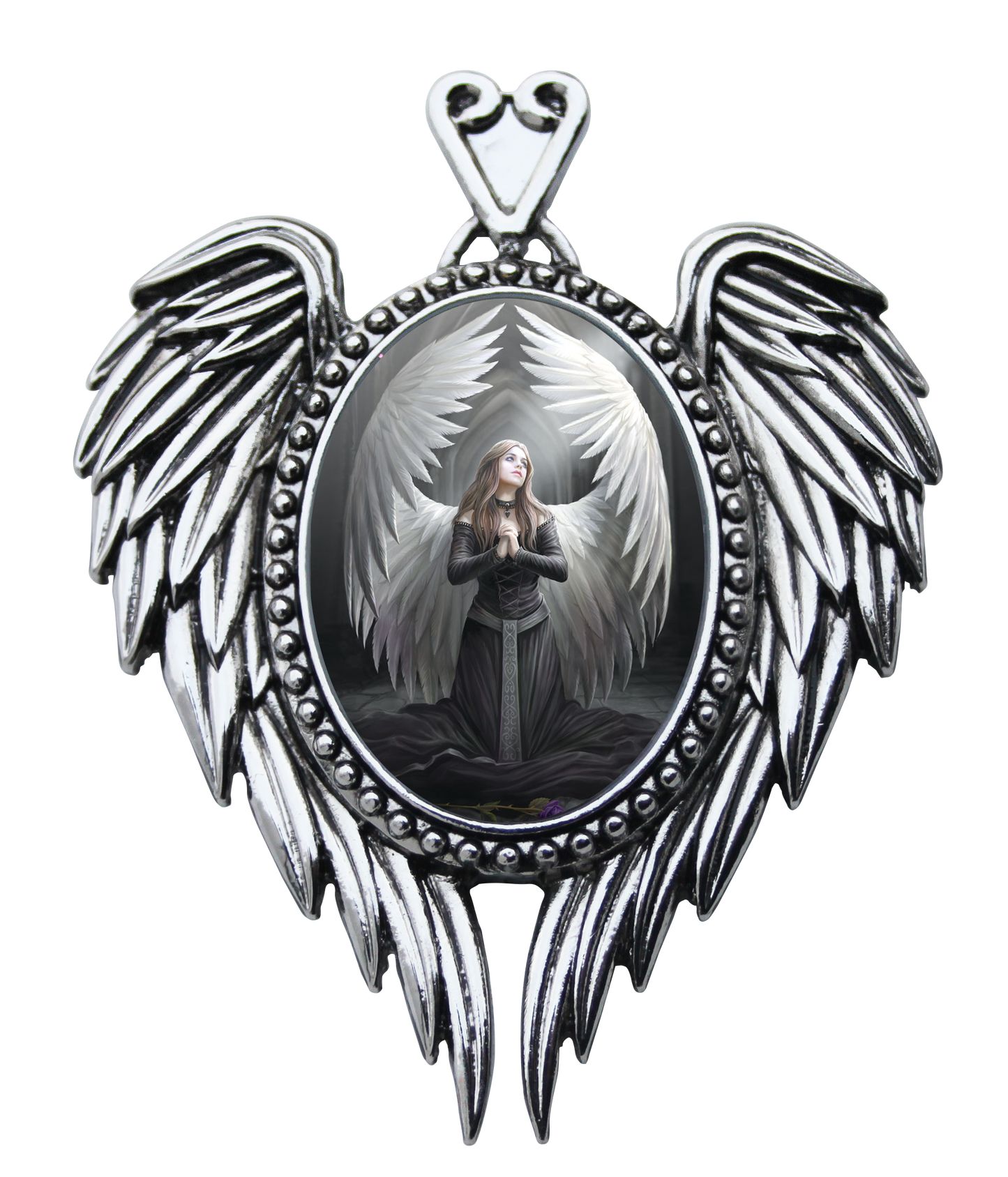 Prayer For The Fallen Cameo (EC14) Pendant Necklace by Anne Stokes