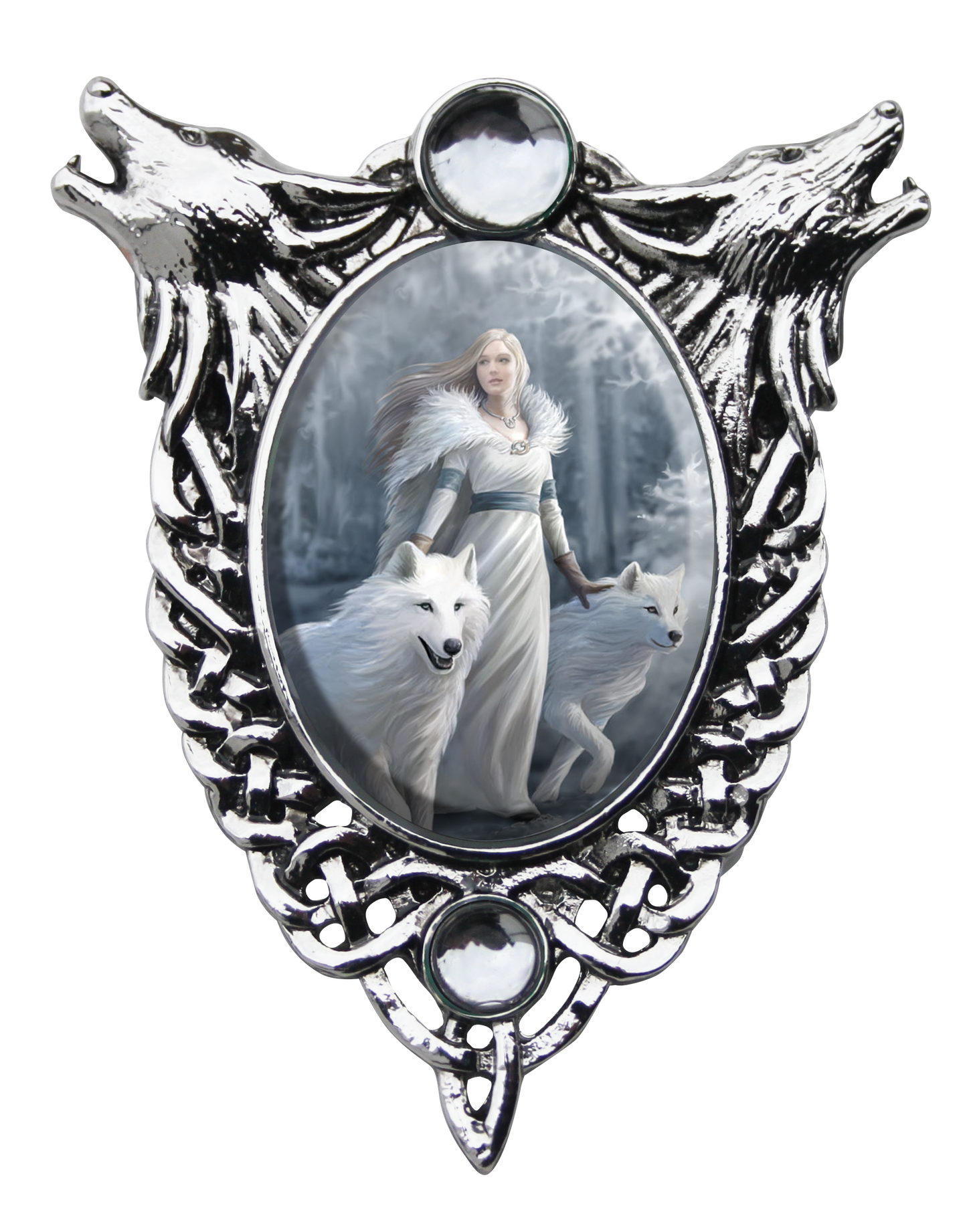 Winter Guardians Cameo (EC9) Pendant Necklace by Anne Stokes