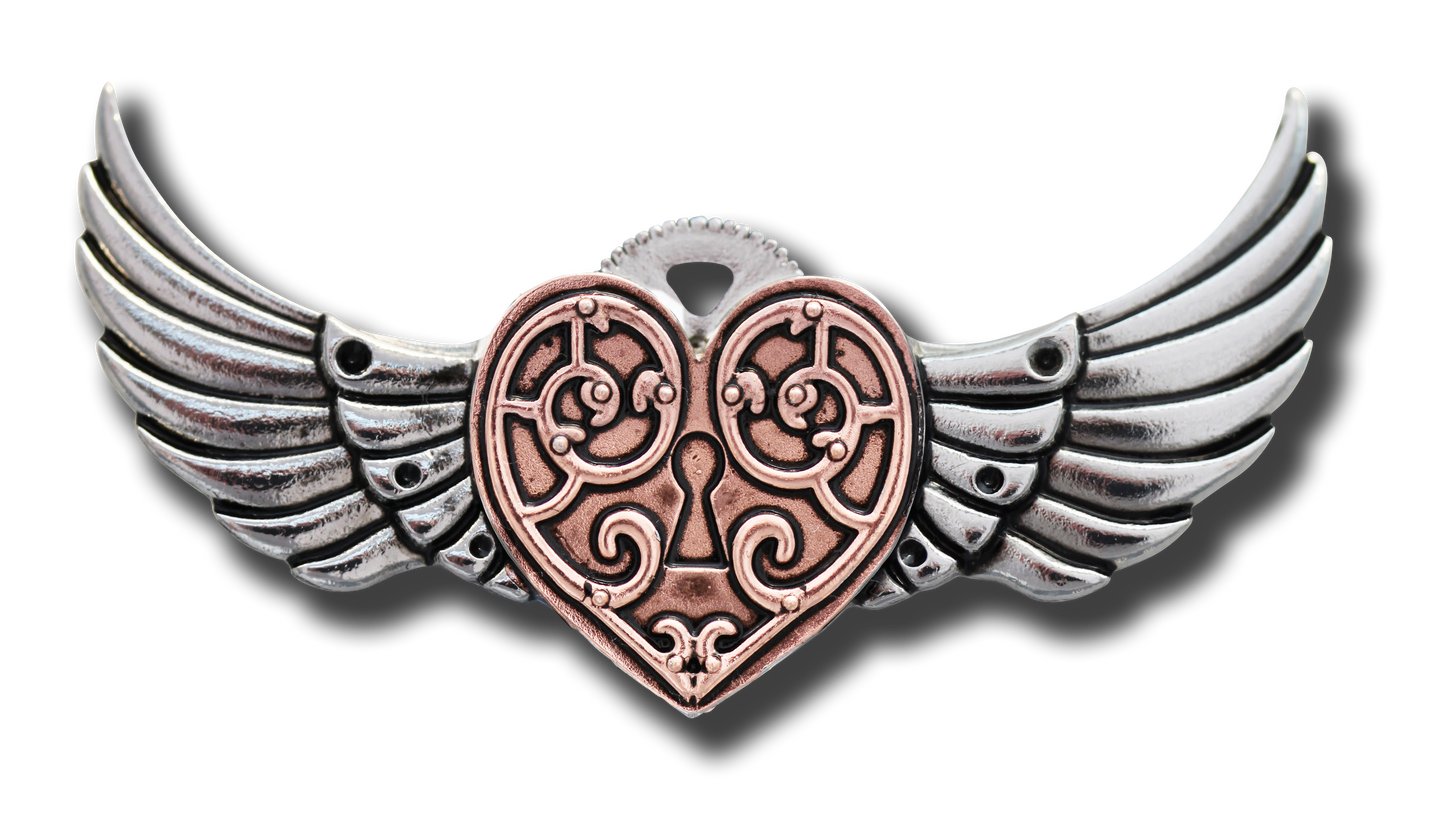 Valkyrie Heart (EN3) Steampunk Brooch