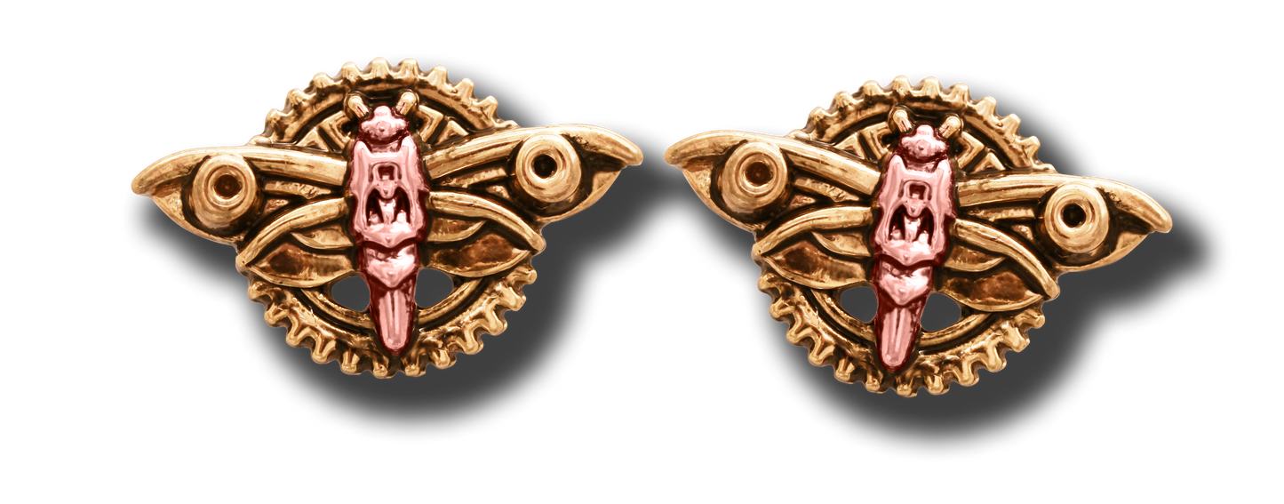 Magradore's Moth (EN5) Steampunk Earrings