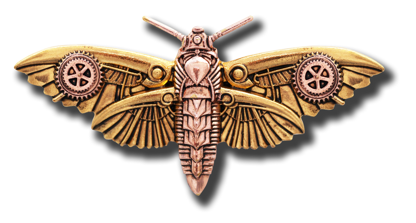 Magradore's Moth (EN6) Steampunk Brooch