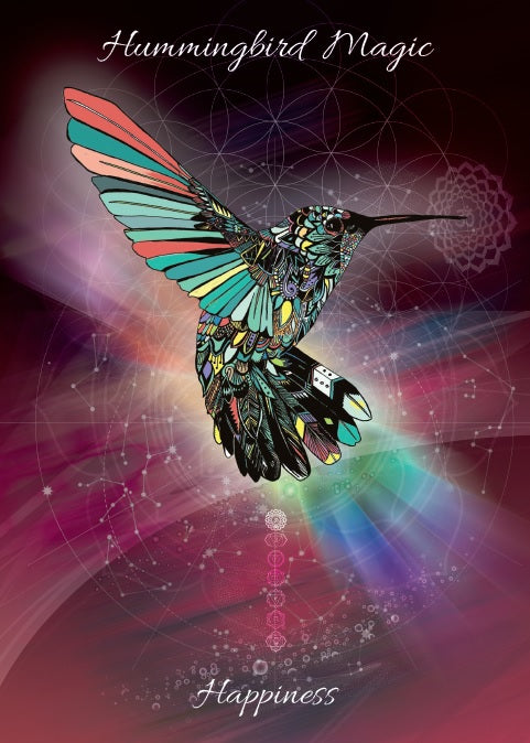 Hummingbird Magic (KA7) For Happiness - 6 x Blank Greetings Cards