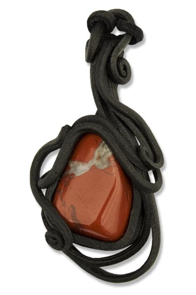 Anhänger mit Jaspis (rot)