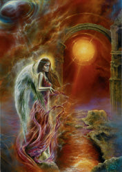 Twilight Angel - Pack of 6 Blank Greetings Card with Envelope (021)
