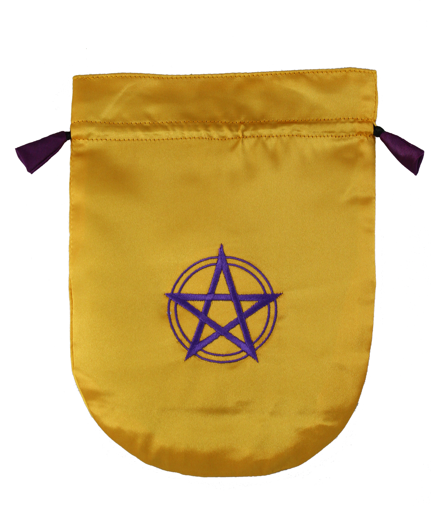 Pentagram in Circle (STB04) Lined Satin Tarot Bag