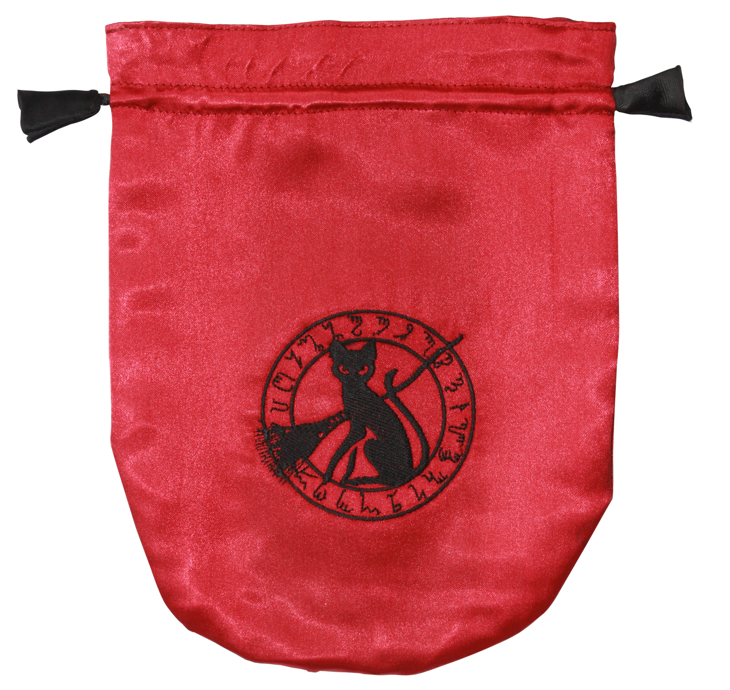 Black Cat (STB09) Lined Satin Tarot Bag