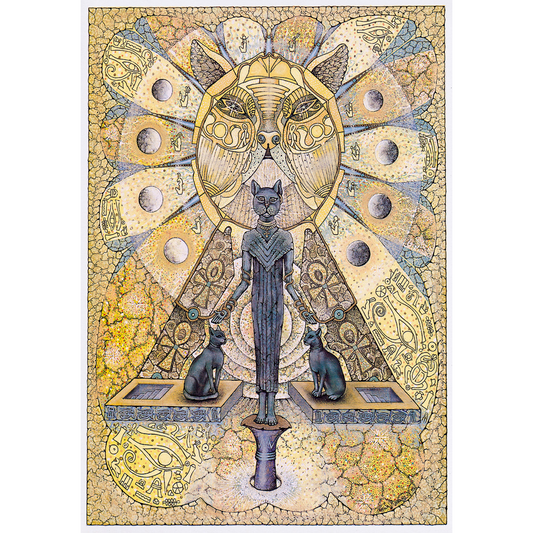 Bast - Pack of 6 Enchanted Dreams Blank Greetings Card (1108