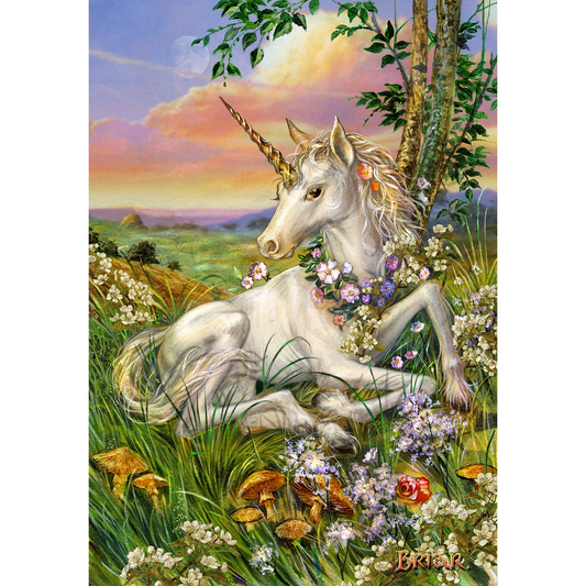 Newborn Unicorn (ART47) - Imagus Print A4 Image in A3 Mount
