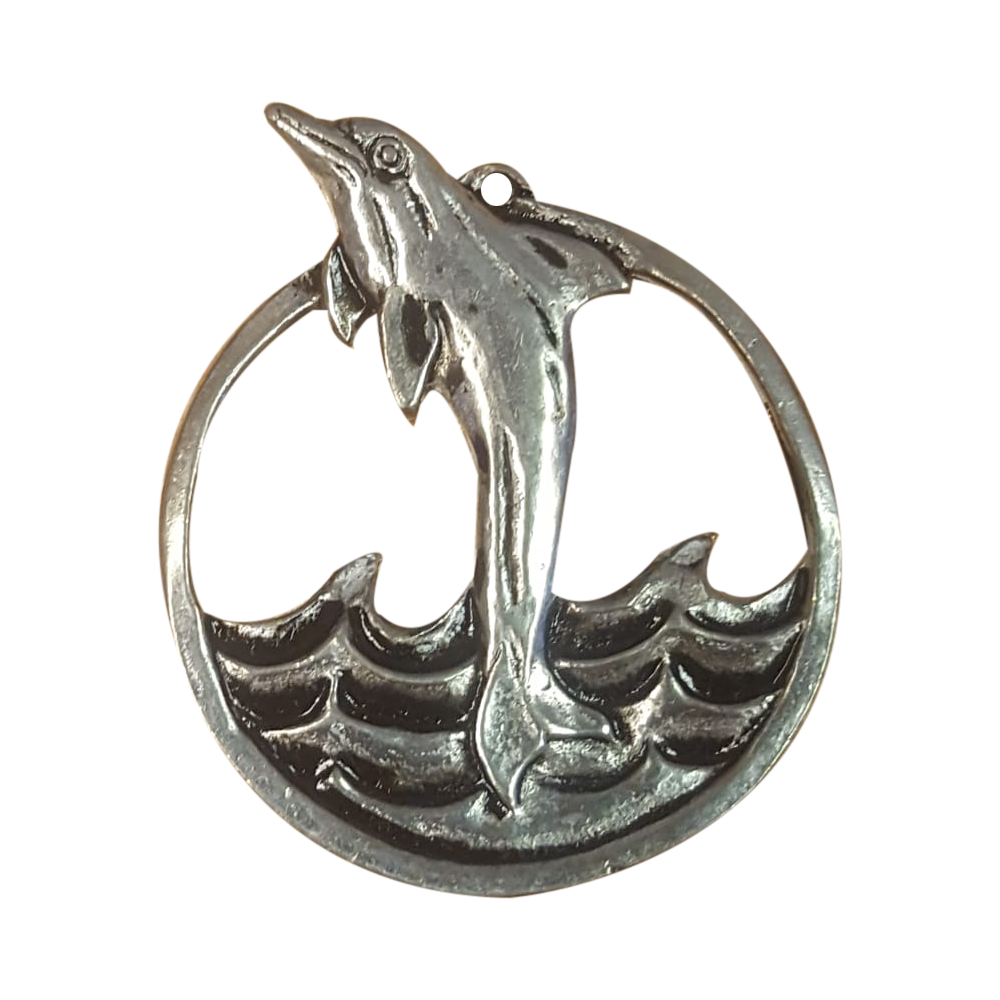 The Dolphin (A4) Silver Plated Charm
