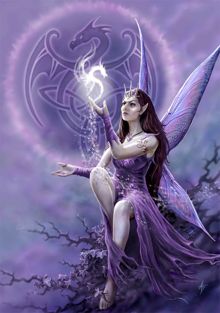 Draco Faerie (AN02) 6 x Blank Greetings Cards