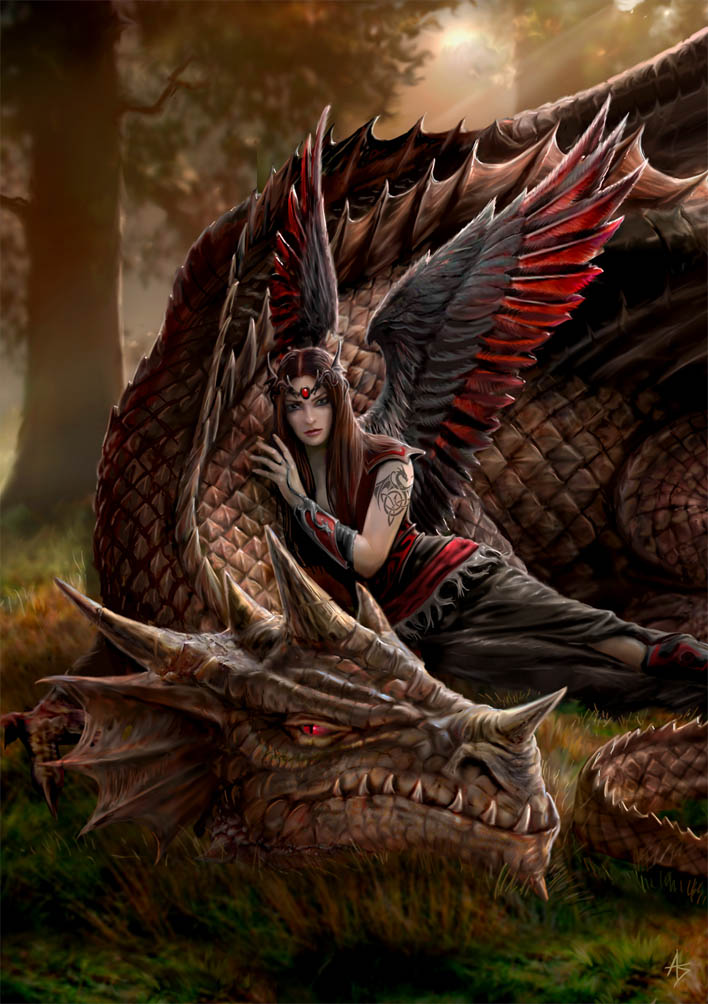 Winged Companions (AN06) 6 x Blank Greetings Cards