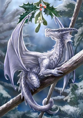 Snow Dragon (AN11) 6 x Blank / Yule Greetings Cards