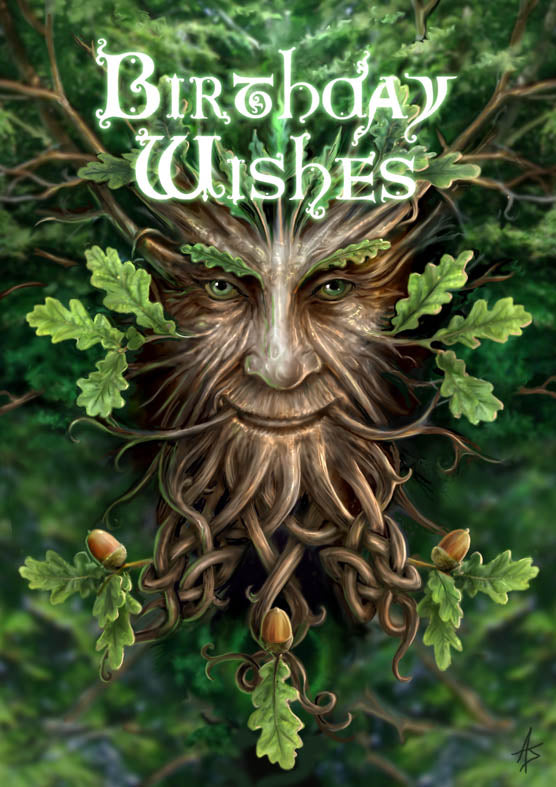 Oak King (AN18) 6 x Birthday Greetings Cards