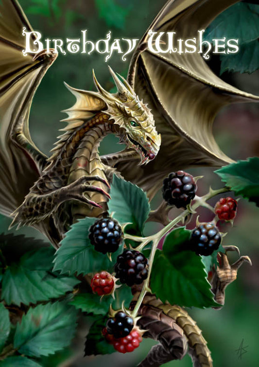 Blackberry Dragon (AN19) 6 x Birthday Greetings Cards