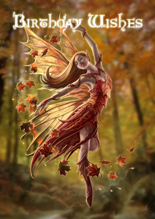 Autumn Fairy (AN20) 6 x Birthday Greetings Cards