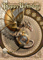 Clockwork Dragon (AN53) 6 x Birthday Greetings Cards