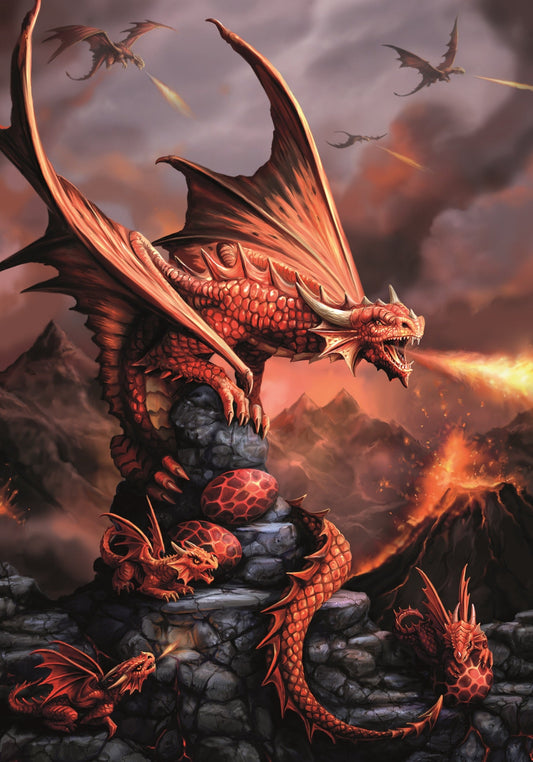 Fire Dragon (AN73) 6 x Blank Greetings Cards