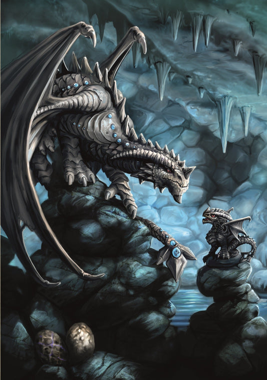 Rock Dragon (AN76) 6 x Blank Greetings Cards