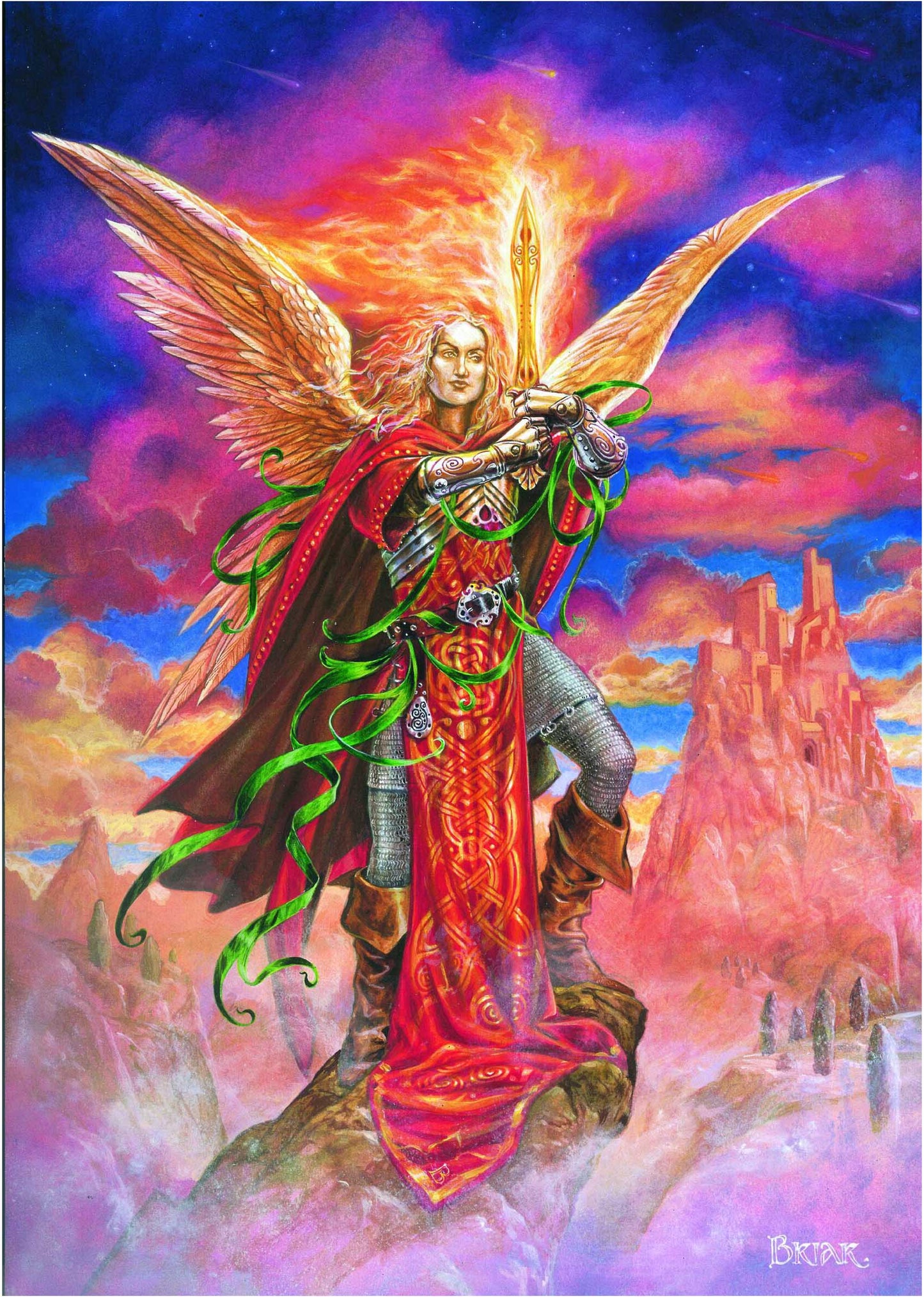 Archangel Michael (ART14) - Imagus Print A4 Image in A3 Mount