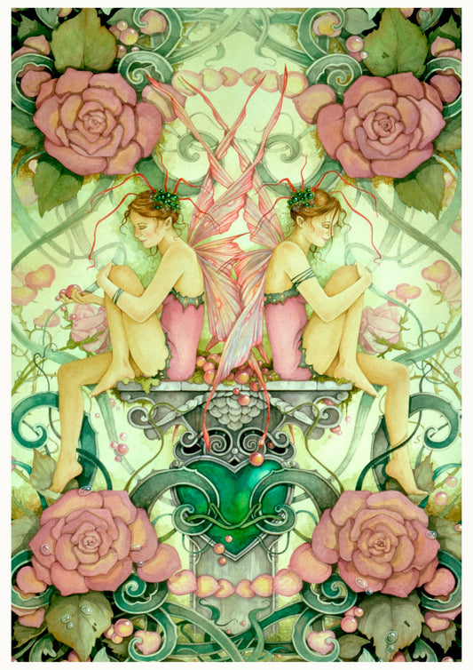 Emerald Heart (ART15) - Imagus Print A4 Image in A3 Mount