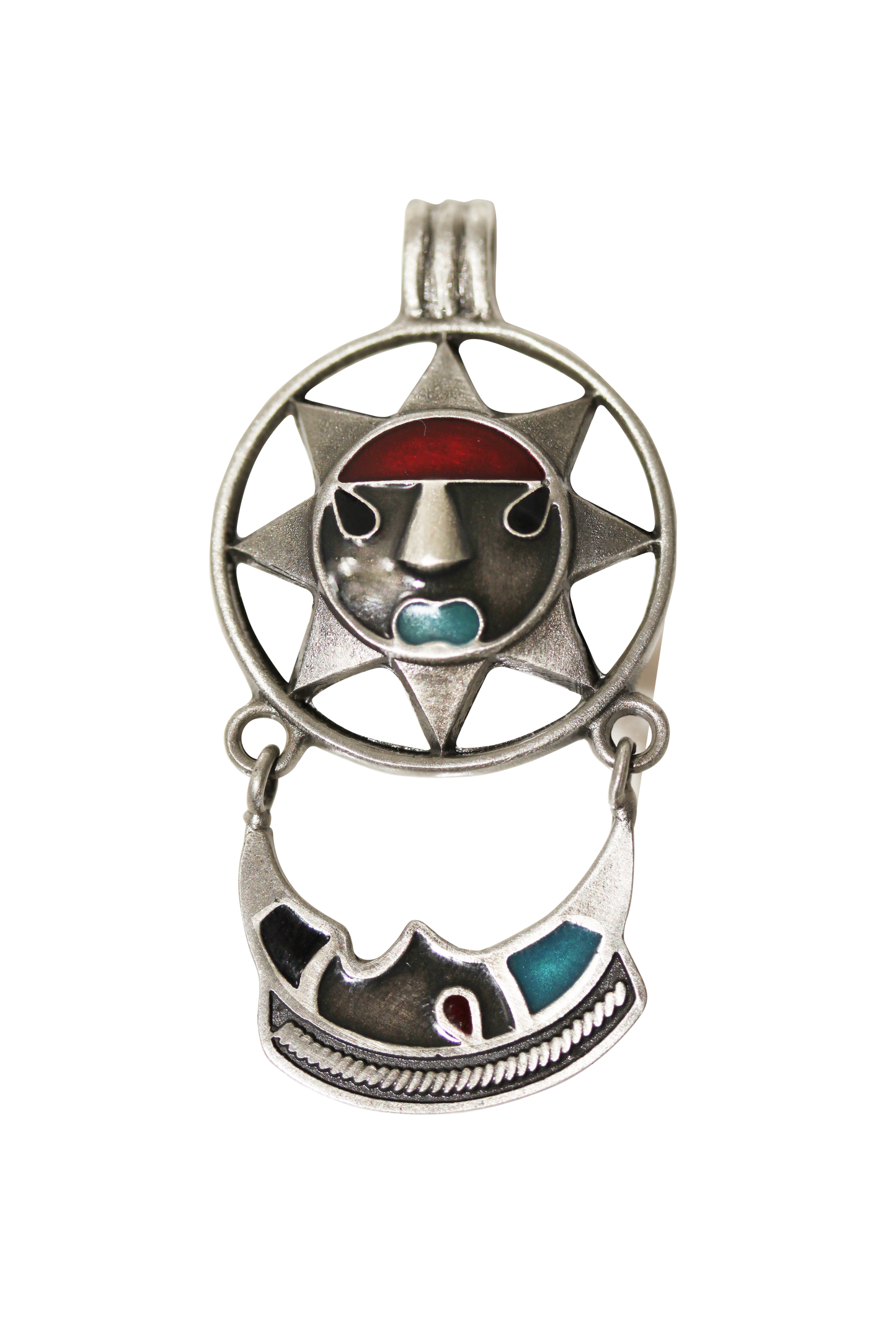 Omete Cuhtli (AZ02) Pendant Talisman Necklace
