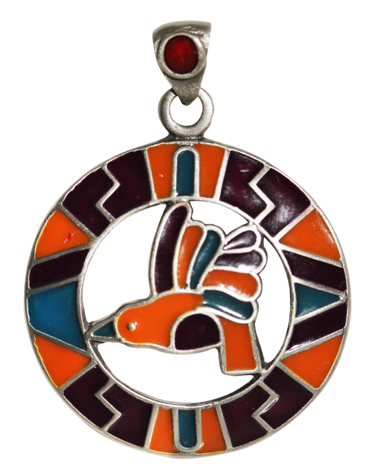 Huitzilo Hummingbird (AZ06) Pendant Talisman Necklace