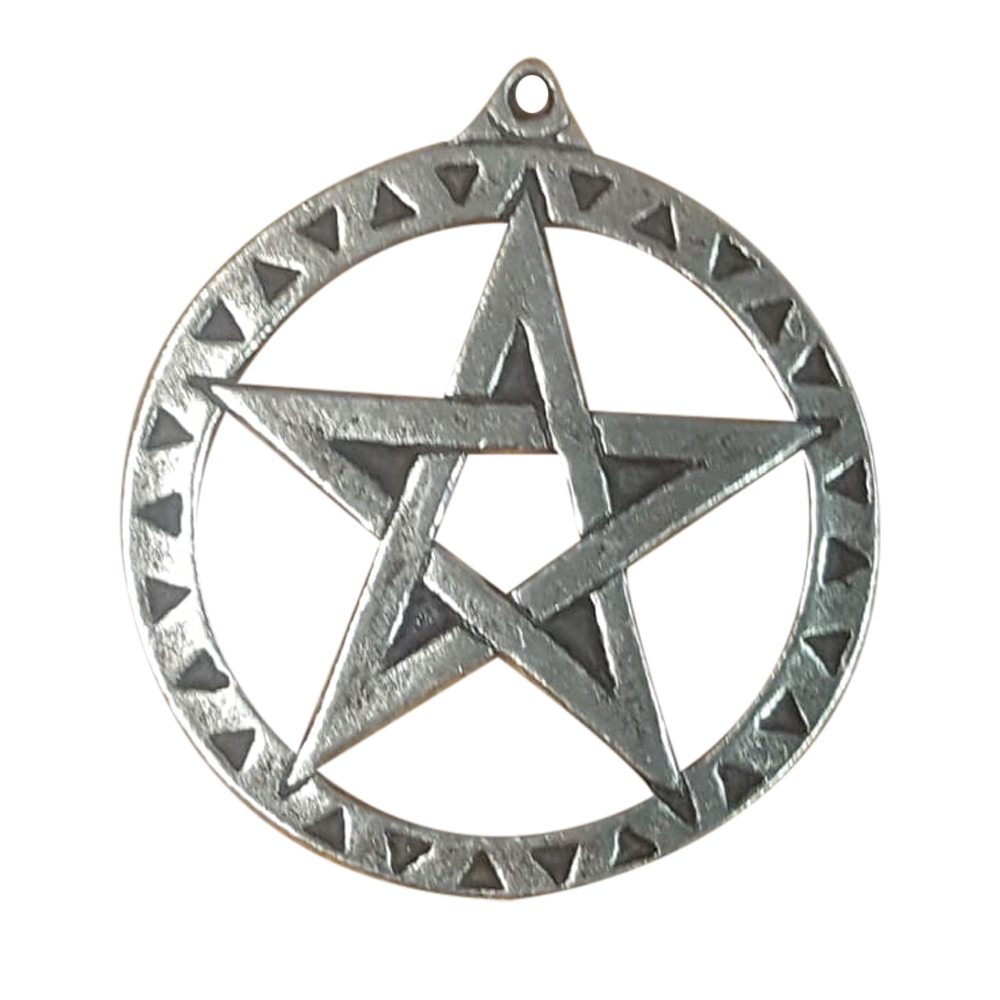 Pentagram (B4) Silver Plated Charm