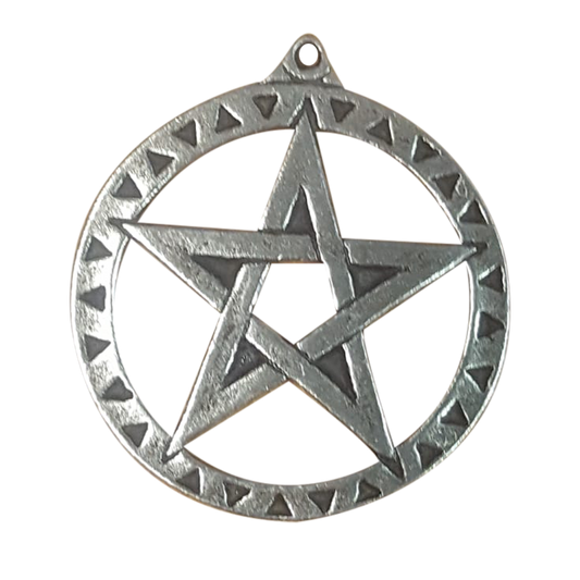 Pentagram (B4) Silver Plated Charm